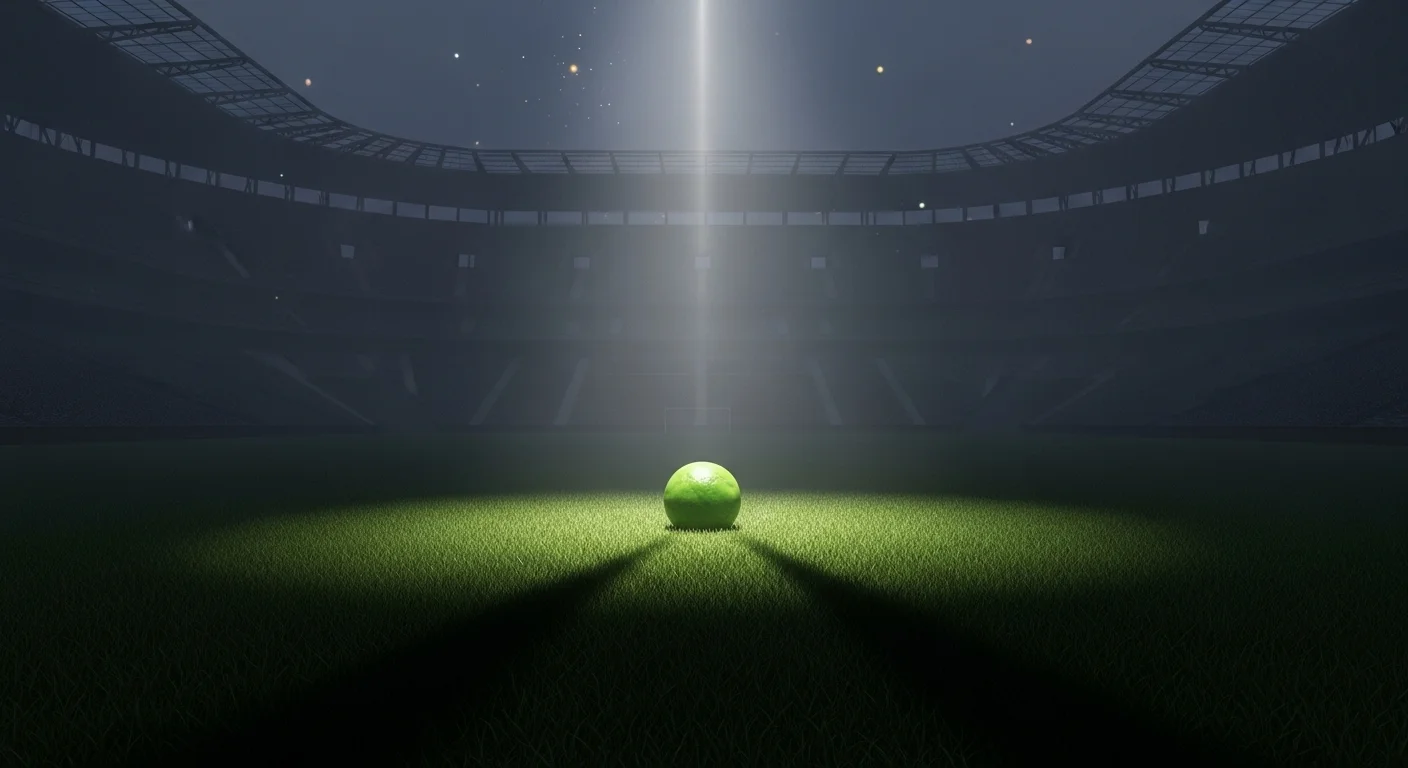 Hrášek na stadionu ilustrující jádro atomu